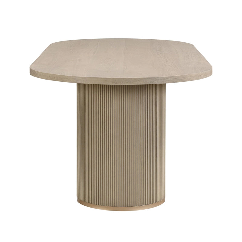 Modern Style Oval Wood Dining Table