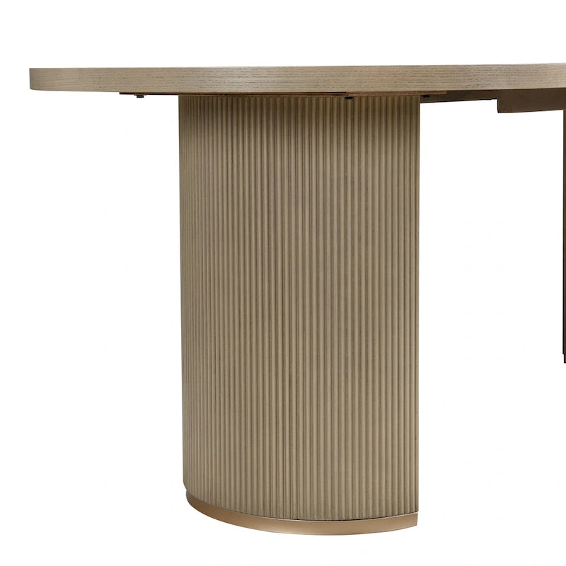 Modern Style Oval Wood Dining Table