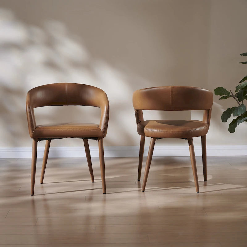 Modern Fort PU Leather Upholstered Dining Chair (Set of 6)