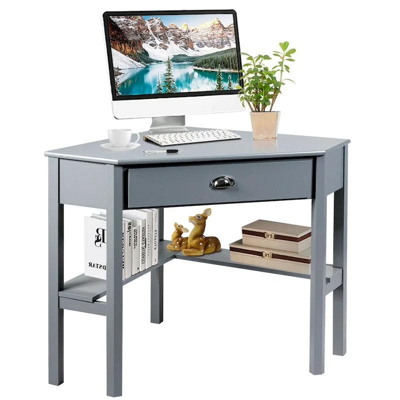 Corner Computer Desk Laptop Writing Table Workstation W/ Drawer