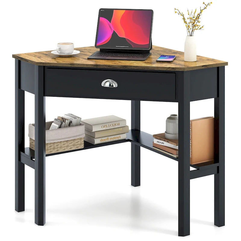 Corner Computer Desk Laptop Writing Table Workstation W/ Drawer