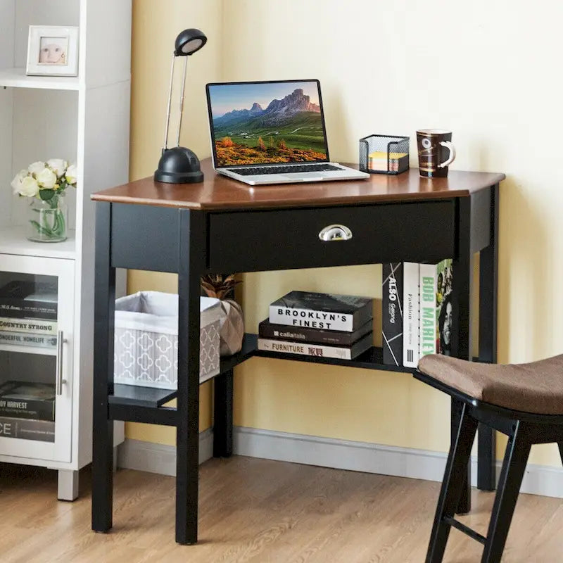 Corner Computer Desk Laptop Writing Table Workstation W/ Drawer