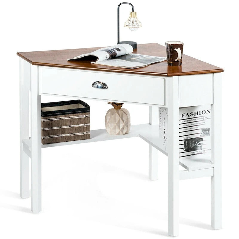 Corner Computer Desk Laptop Writing Table Workstation W/ Drawer