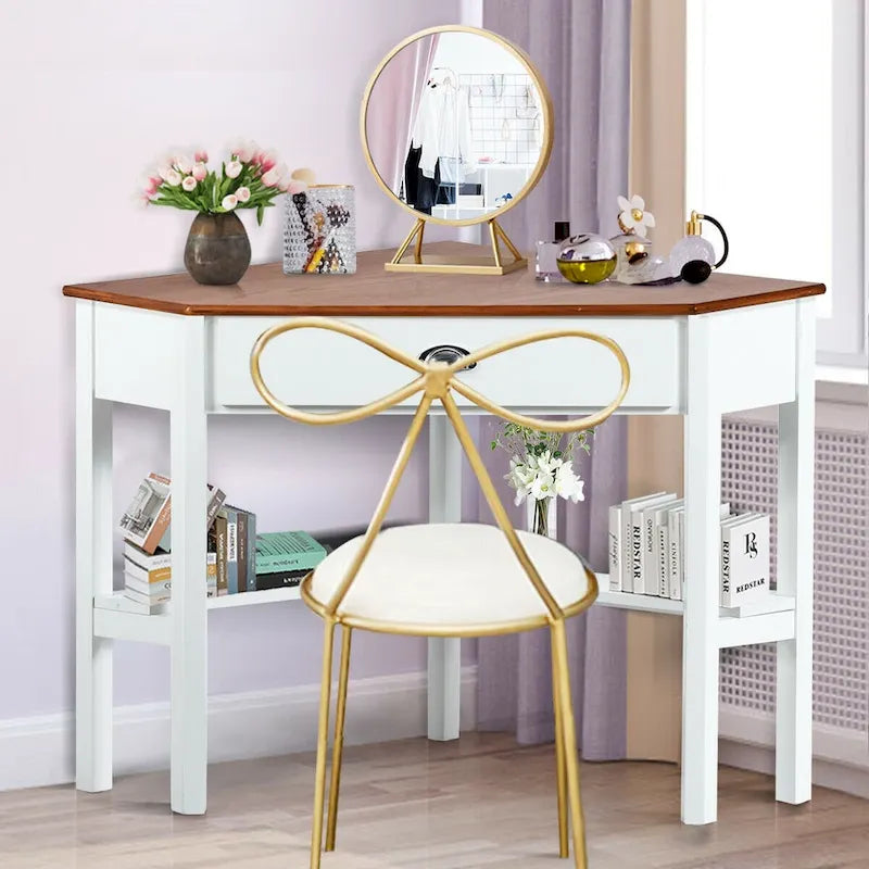 Corner Computer Desk Laptop Writing Table Workstation W/ Drawer