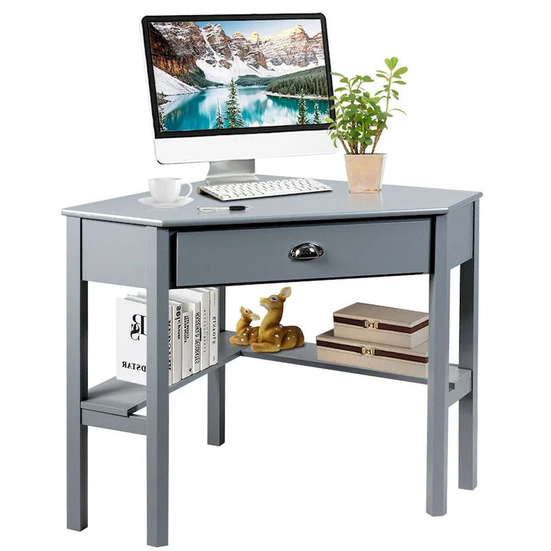 Corner Computer Desk Laptop Writing Table Workstation W/ Drawer