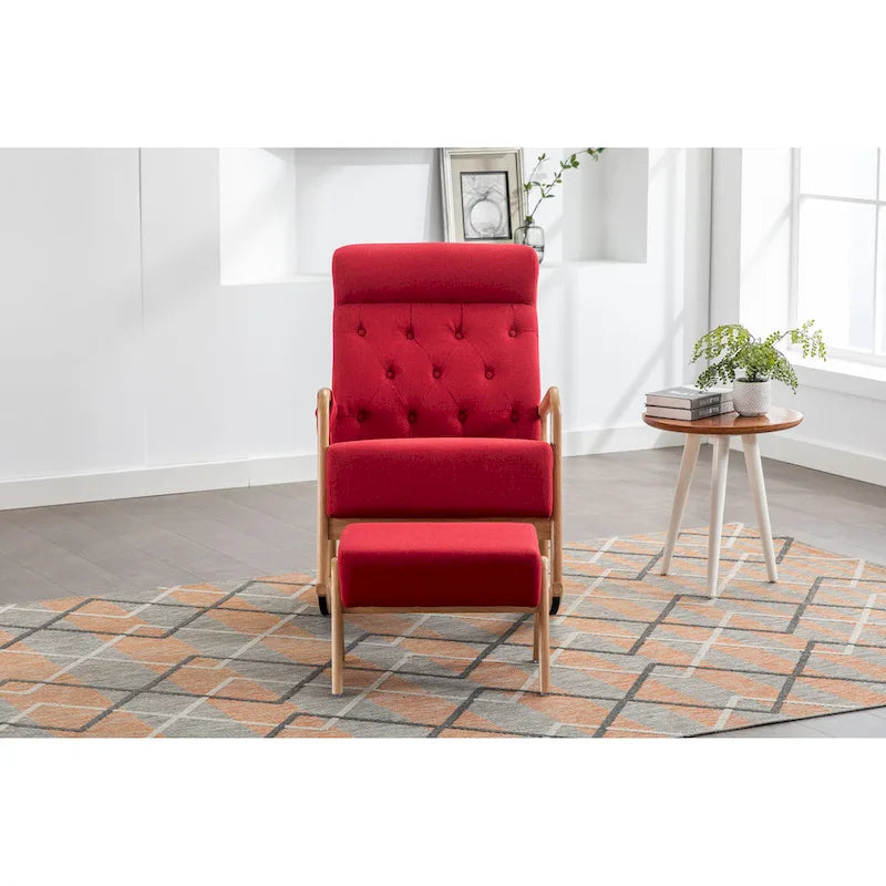 Rocking Armchair With Ottoman for Living Room