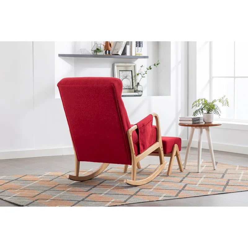 Rocking Armchair With Ottoman for Living Room
