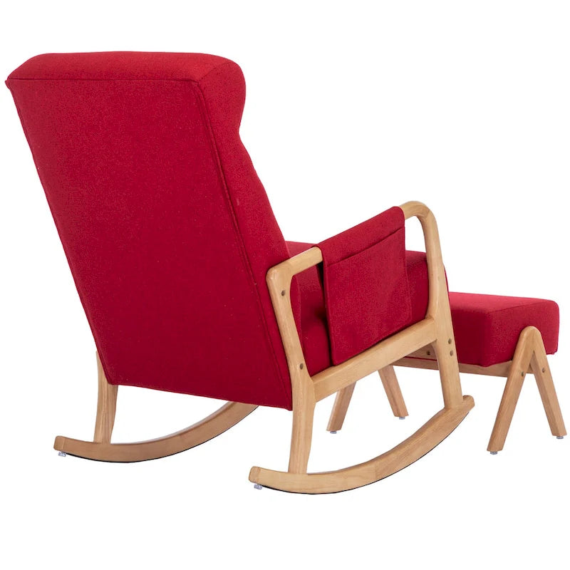 Rocking Armchair With Ottoman for Living Room