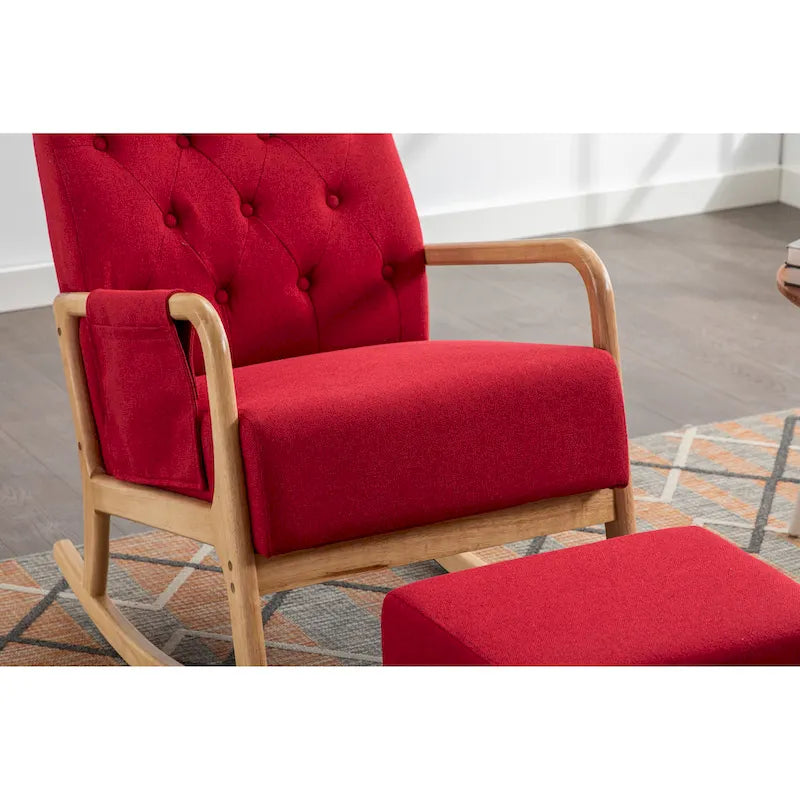 Rocking Armchair With Ottoman for Living Room