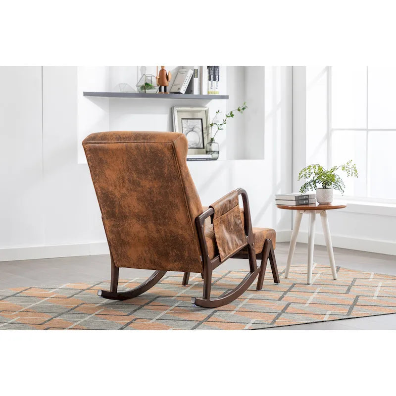 Rocking Armchair With Ottoman for Living Room