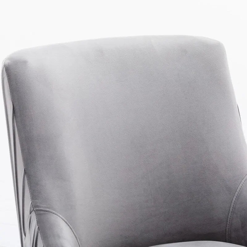 Mid Century Velvet Accent Dining Chair Set of 2 with Rear Handle
