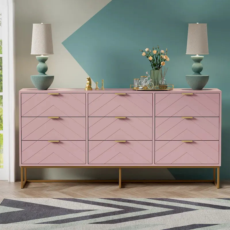 9 Drawer Chest Of Dresser Storage Tower Cabinet Bedroom Organizer Living Room