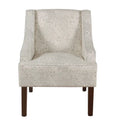 Cream/ Gray Vintage Stencil Accent Chair