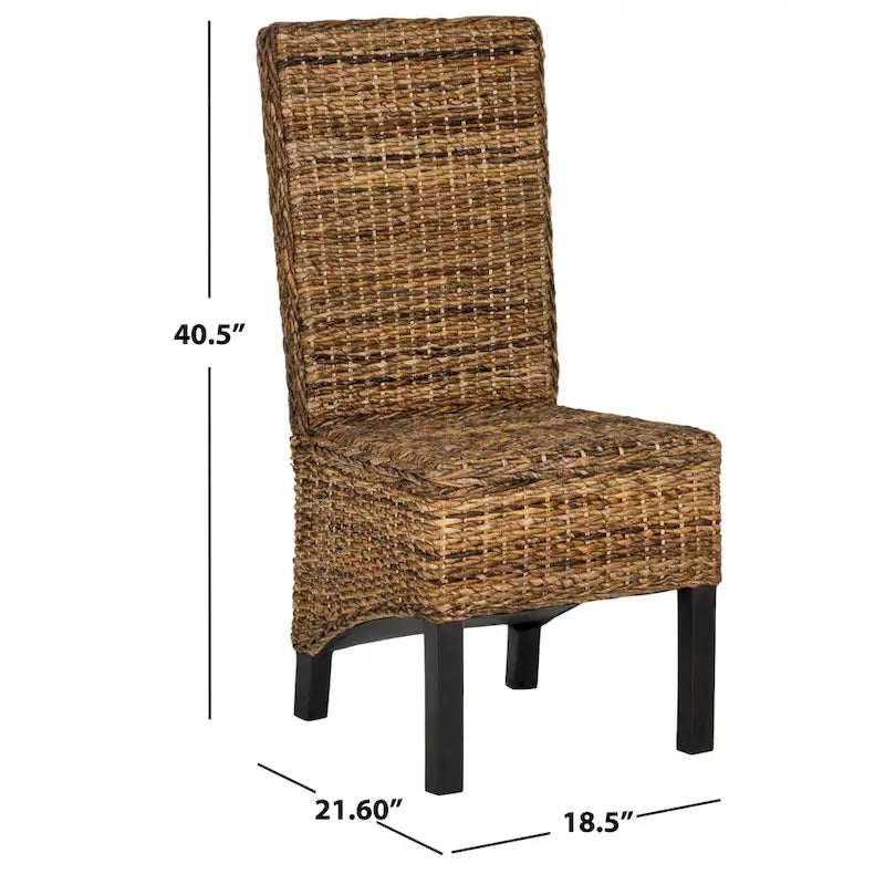 Natural Wicker Dining Chair (Set of 2) - 19 W x 22 D x 41 H