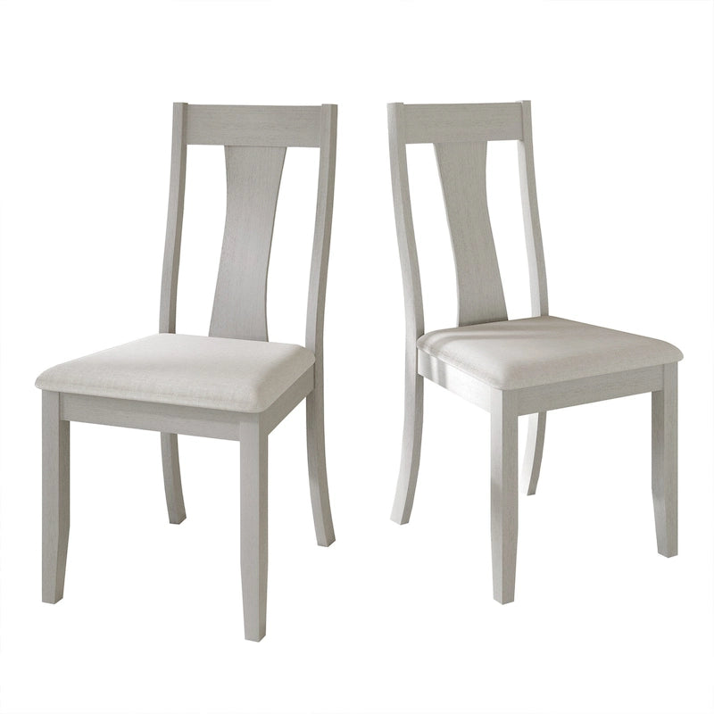 Vintage Style Wooden Dining Chairs (Set of 2) - N/A