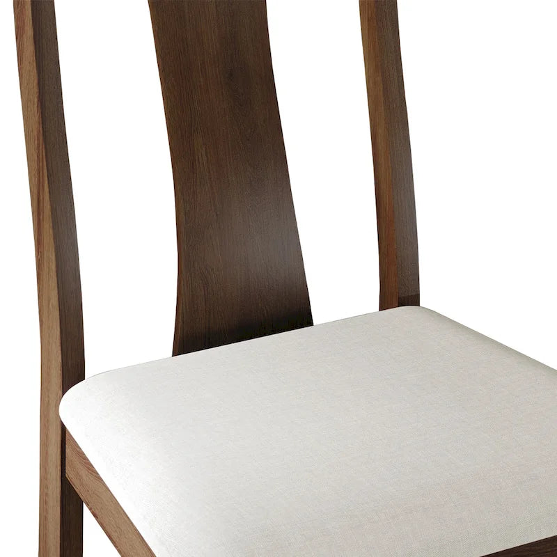 Vintage Style Wooden Dining Chairs (Set of 2) - N/A