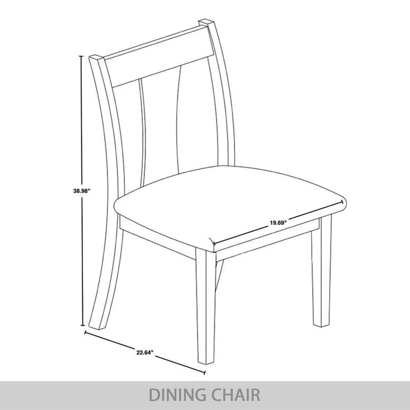 Vintage Style Wooden Dining Chairs (Set of 2) - N/A