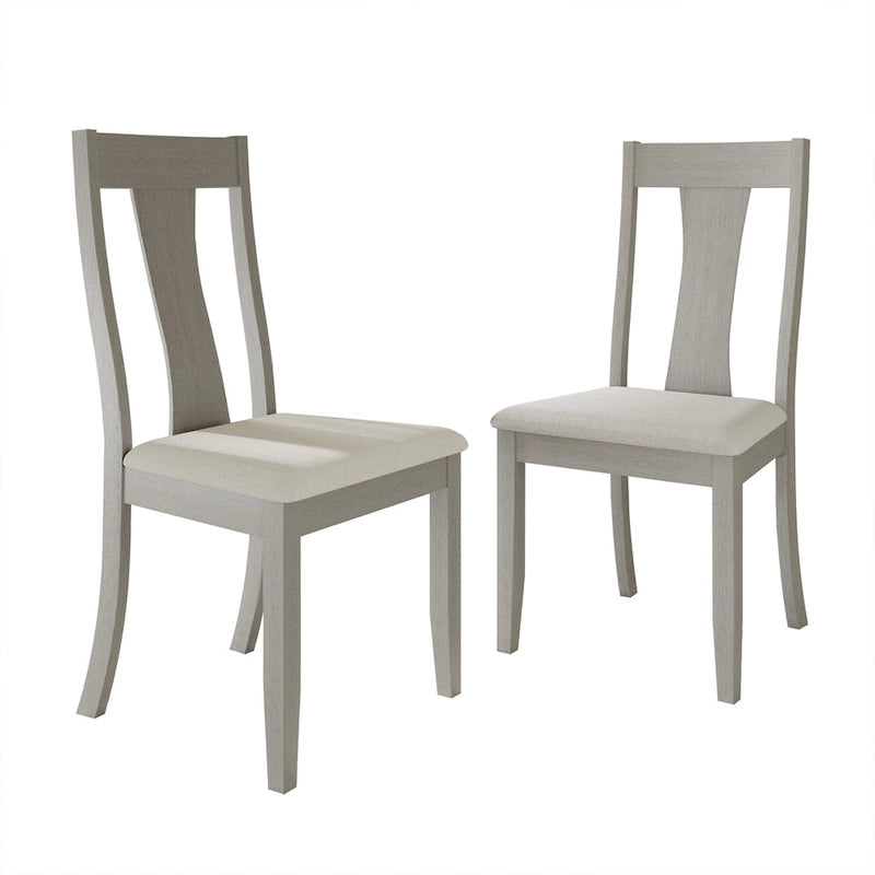 Vintage Style Wooden Dining Chairs (Set of 2) - N/A