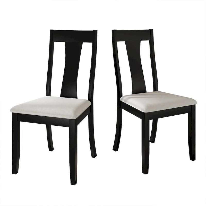 Vintage Style Wooden Dining Chairs (Set of 2) - N/A