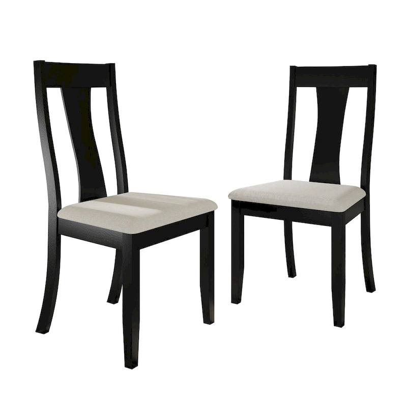 Vintage Style Wooden Dining Chairs (Set of 2) - N/A