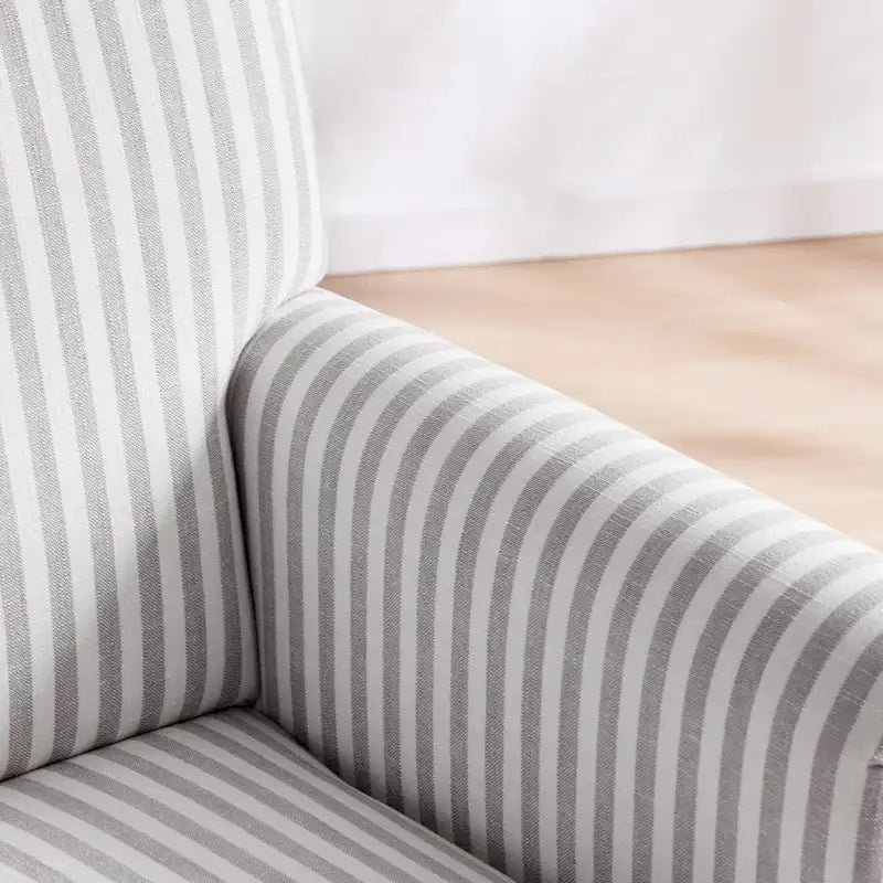 Rolled Armchair Accent Chair Set of 2 Blue/ Grey/ Brown