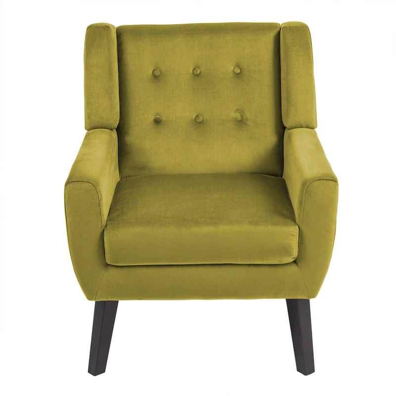 Velvet Upholstered Armchair Tufted Accent Chairs Set of 2