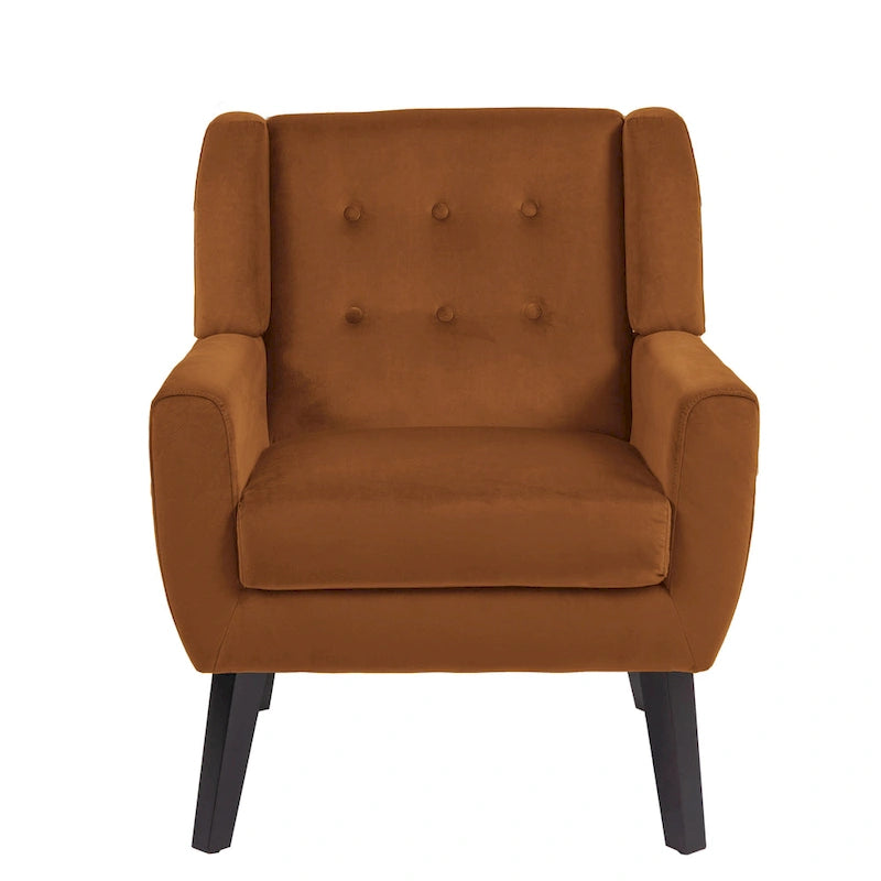 Velvet Upholstered Armchair Tufted Accent Chairs Set of 2