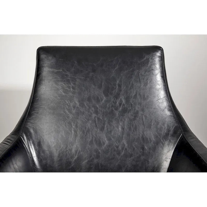 Distressed Black or Camel Leather Chair