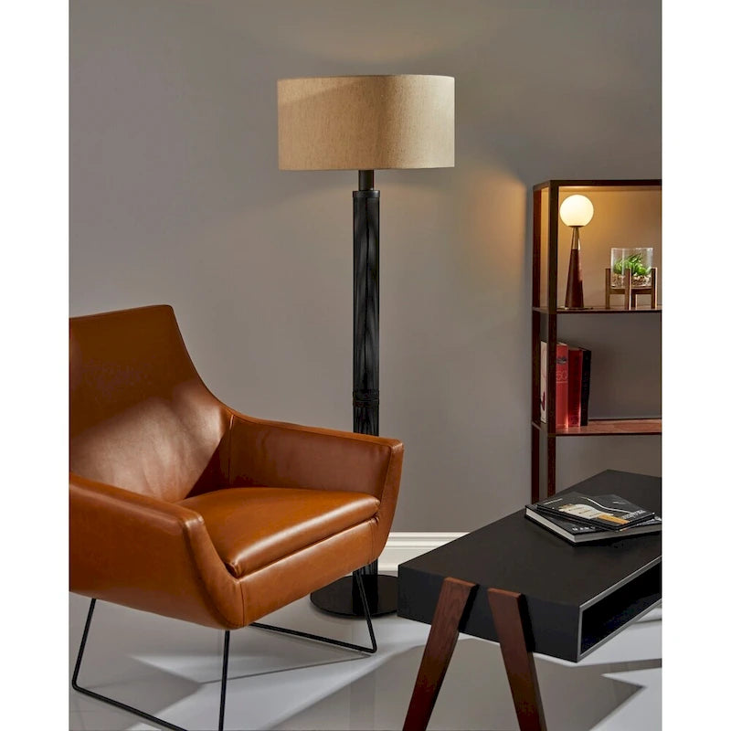 Distressed Black or Camel Leather Chair