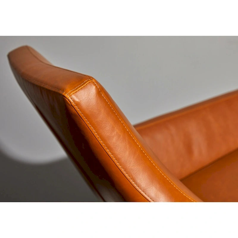 Distressed Black or Camel Leather Chair
