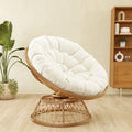 Yellow Wicker Outdoor Patio Swivel Papasan Chair