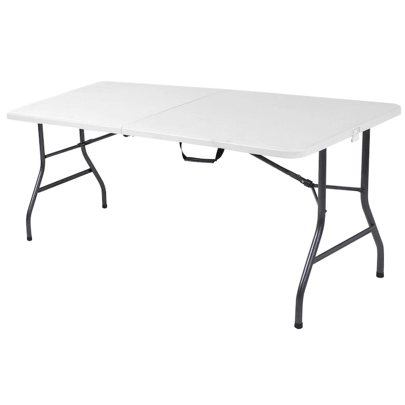 Deluxe 6 ft. Fold-in-Half Indoor & Outdoor Blow Molded Folding Table