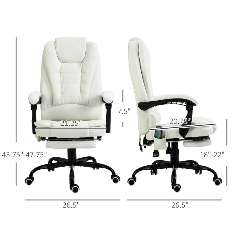 7-Point Massage Office Chair High Back Executive Recliner