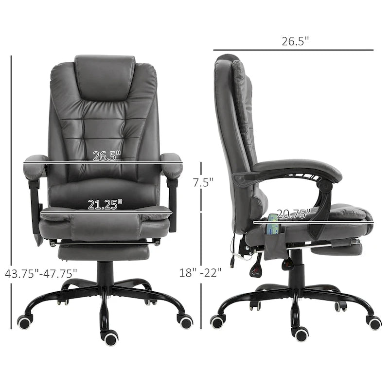 7-Point Massage Office Chair High Back Executive Recliner