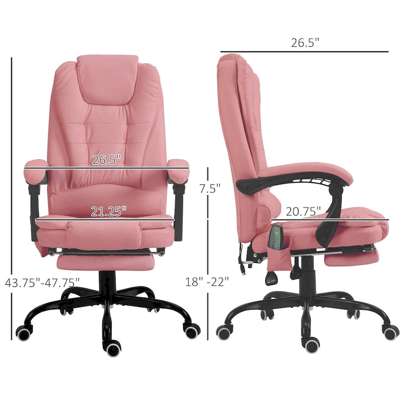 7-Point Massage Office Chair High Back Executive Recliner