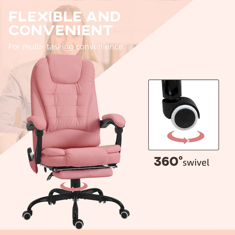 7-Point Massage Office Chair High Back Executive Recliner