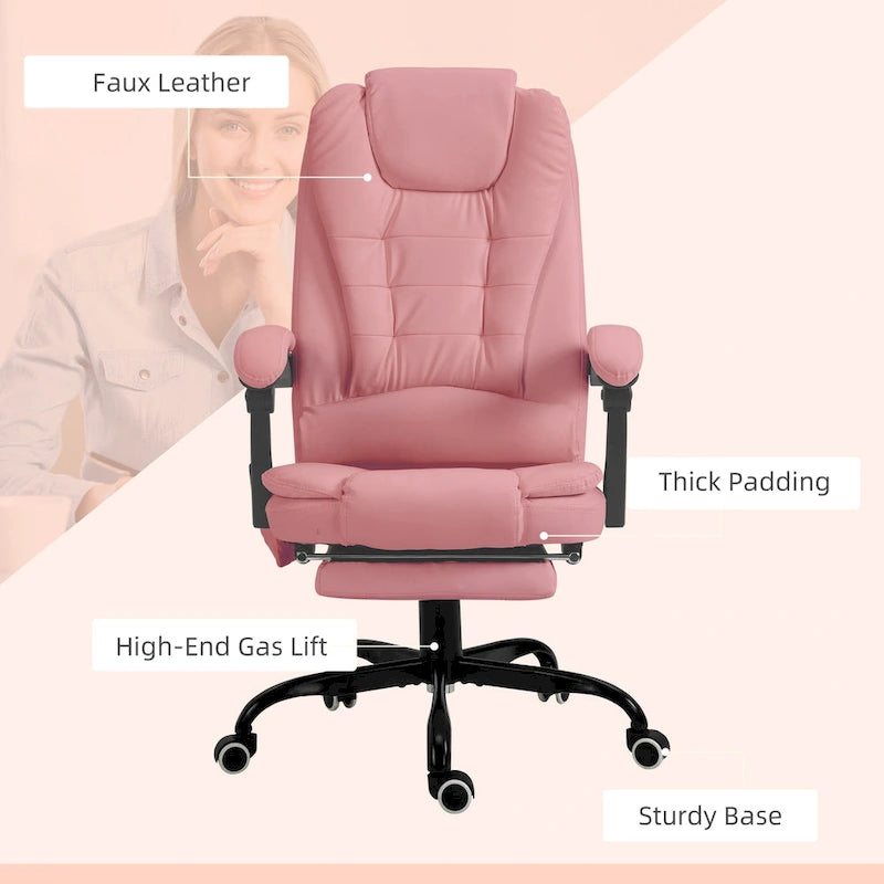 7-Point Massage Office Chair High Back Executive Recliner
