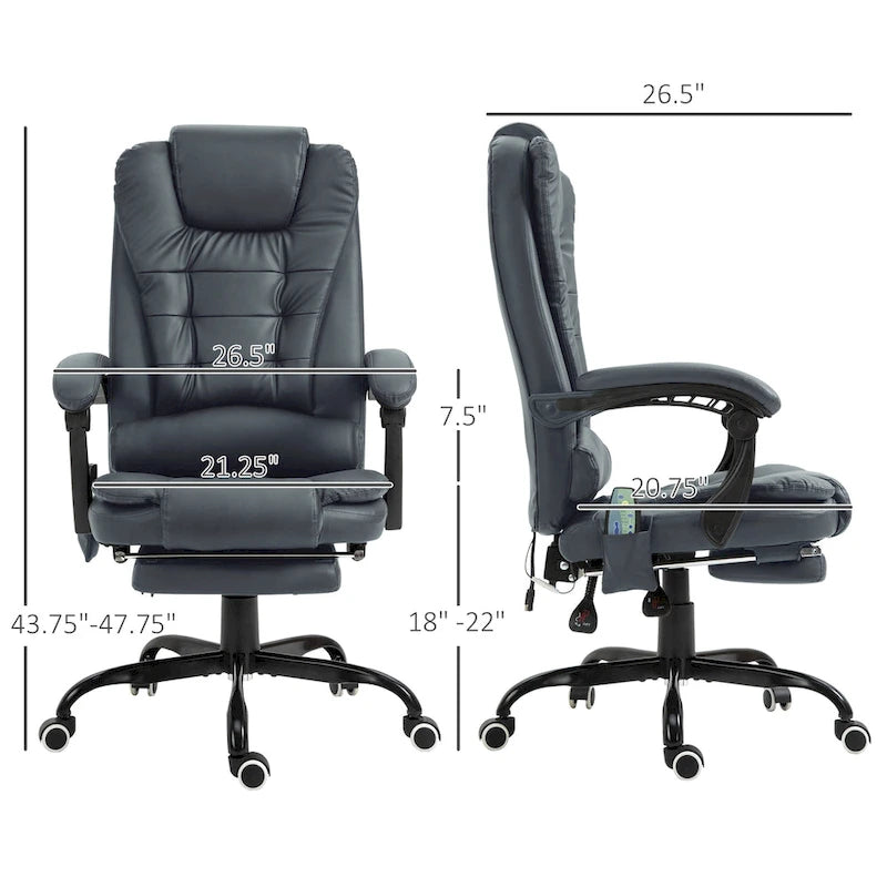 7-Point Massage Office Chair High Back Executive Recliner