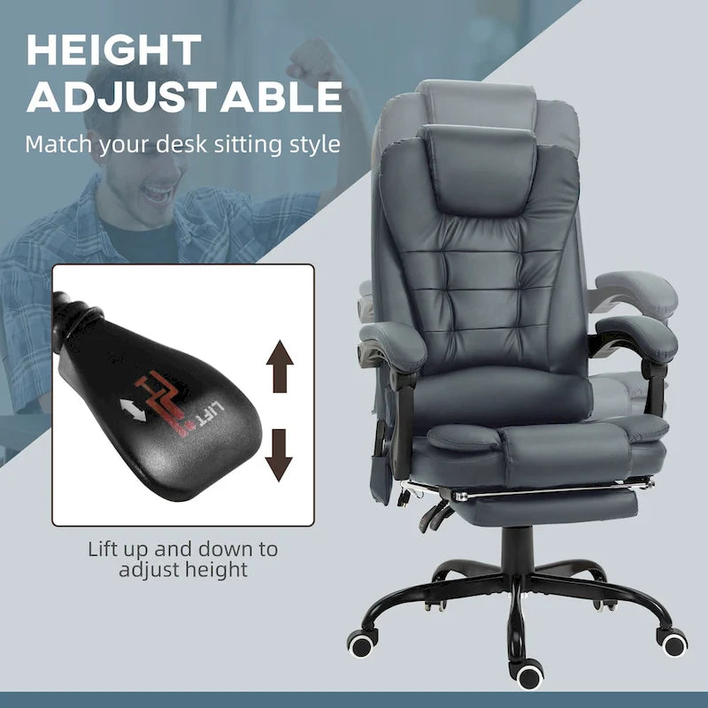 7-Point Massage Office Chair High Back Executive Recliner