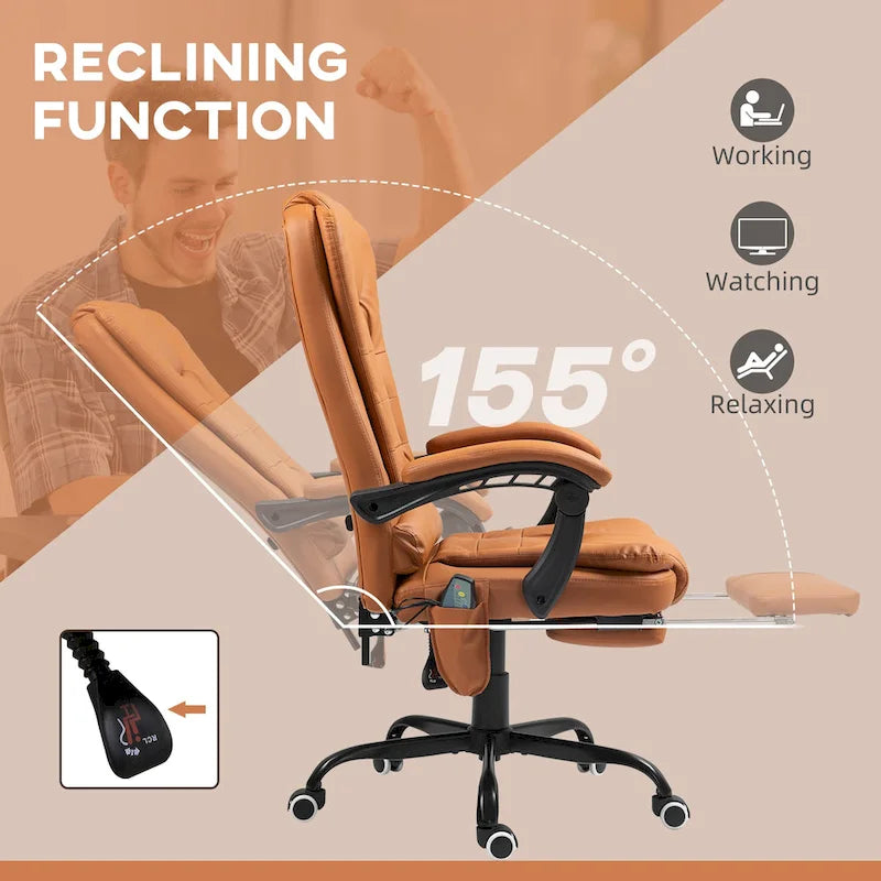 7-Point Massage Office Chair High Back Executive Recliner