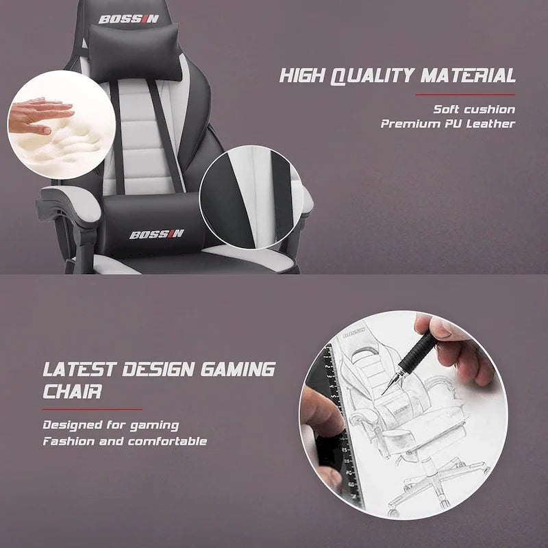Racing Style Gaming Chair,300 lbs Big and Tall gamer chair High Back Computer Chair