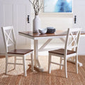 White/Natural Dining Chair - 17.5 W x 19.5 L x 37 H - 18W x 20D x 37H