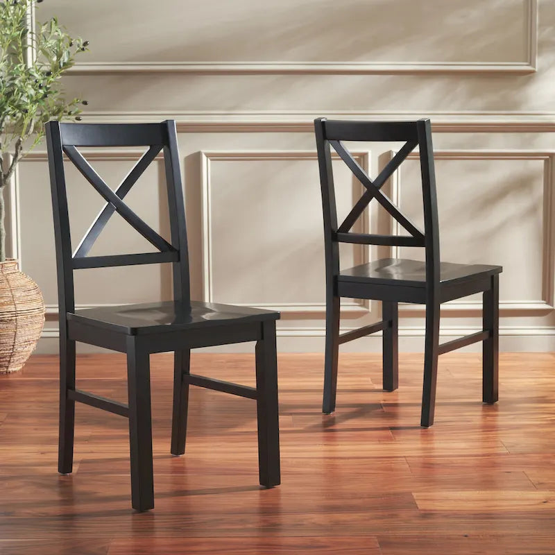 White/Natural Dining Chair - 17.5 W x 19.5 L x 37 H - 18W x 20D x 37H