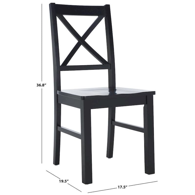 White/Natural Dining Chair - 17.5 W x 19.5 L x 37 H - 18W x 20D x 37H