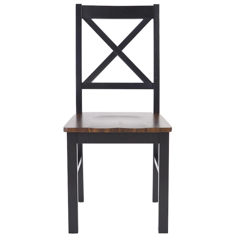 White/Natural Dining Chair - 17.5 W x 19.5 L x 37 H - 18W x 20D x 37H