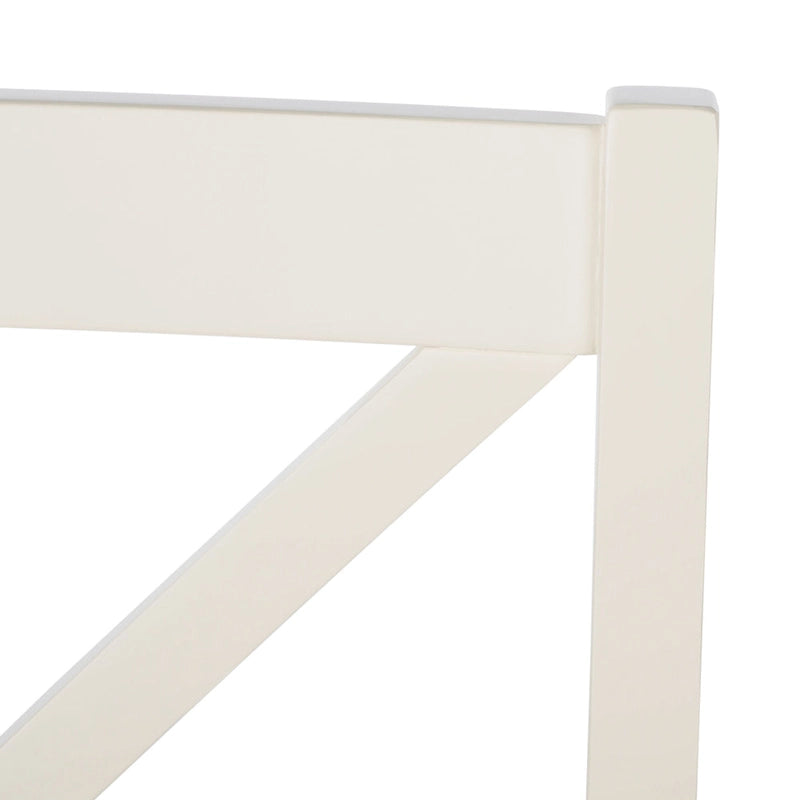 White/Natural Dining Chair - 17.5 W x 19.5 L x 37 H - 18W x 20D x 37H