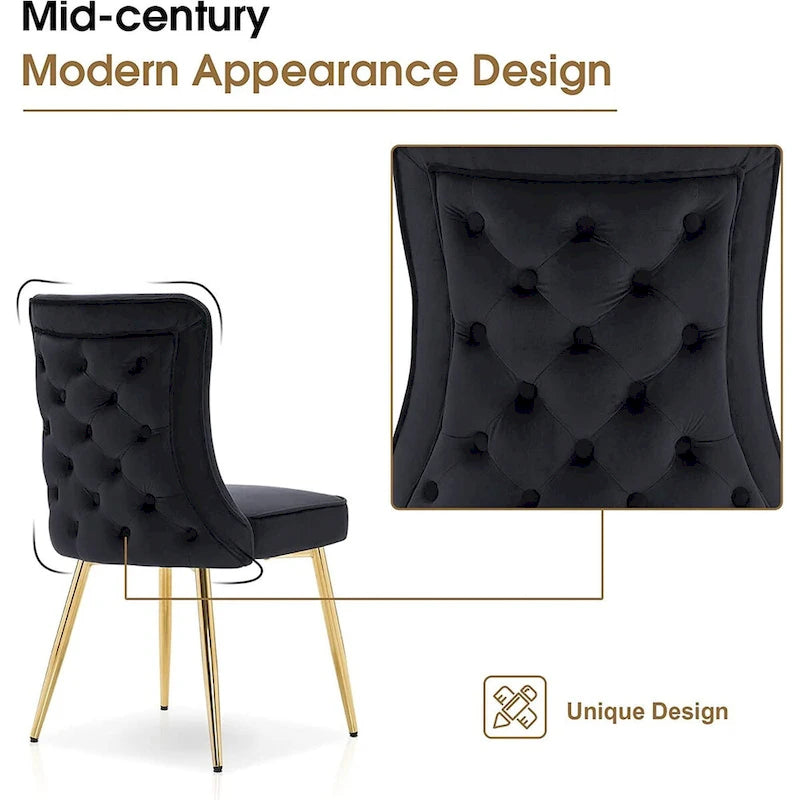 Tufted Button Back Room Chair Set of 2