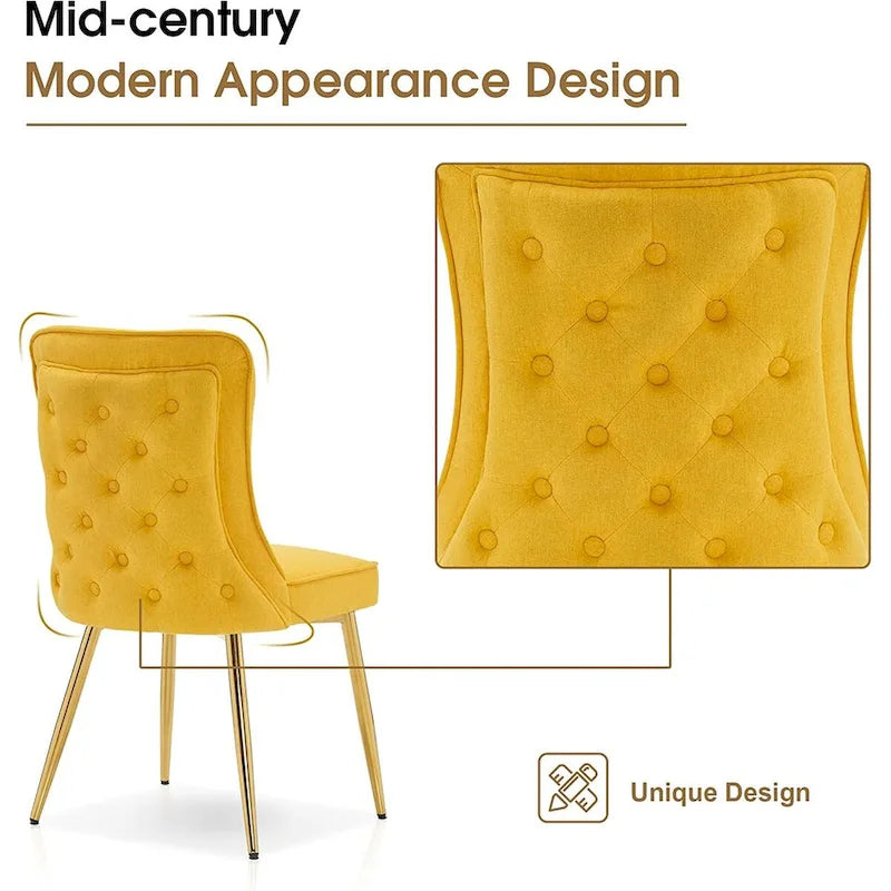 Tufted Button Back Room Chair Set of 2