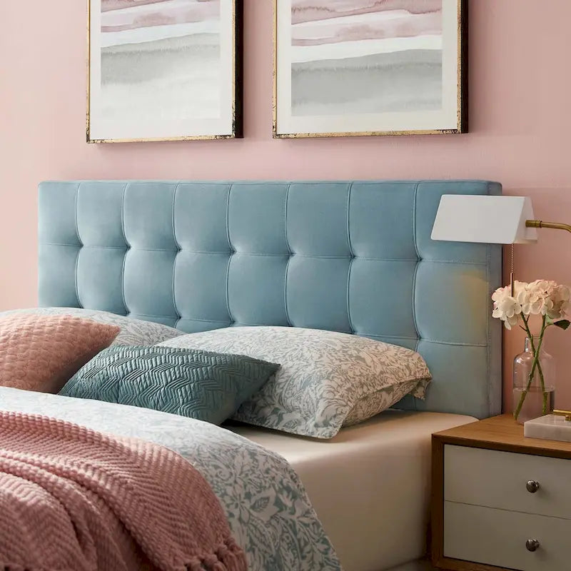Full-size Tufted Velvet Headboard