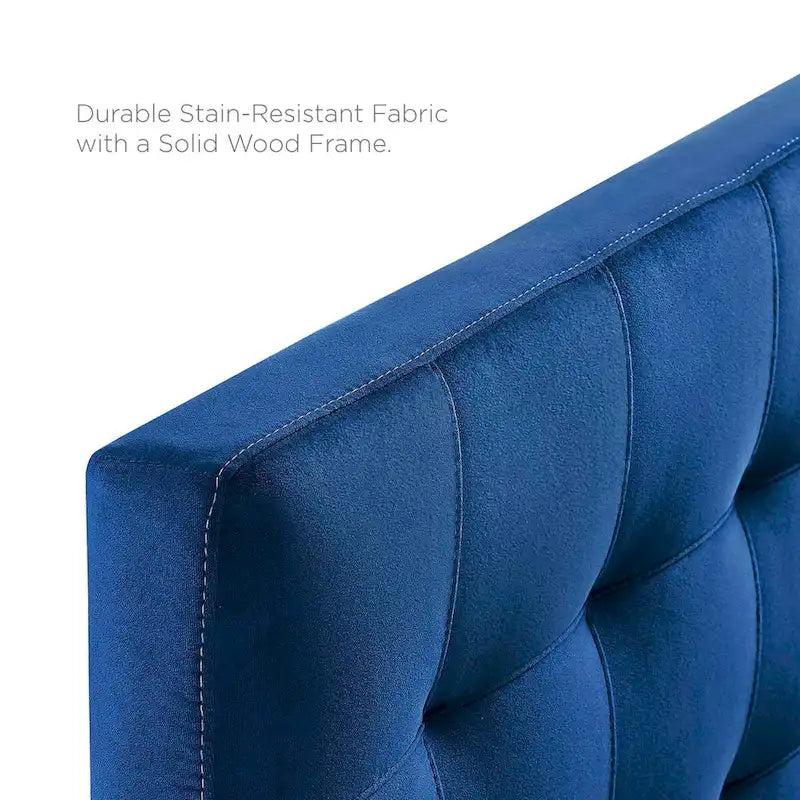 Full-size Tufted Velvet Headboard